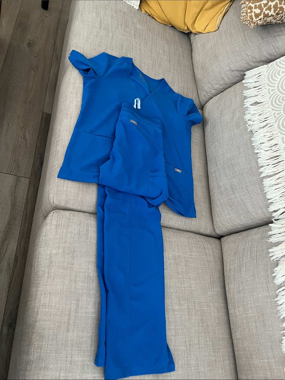 Figs Women's Scrub Set in Bright Blue